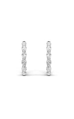 Load image into Gallery viewer, 8CTW Oval Shaped Lab Grown Diamond Inside Out Hoop Earrings in 14K Gold (F/VS)
