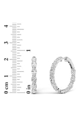 Load image into Gallery viewer, 8CTW Oval Shaped Lab Grown Diamond Inside Out Hoop Earrings in 14K Gold (F/VS)
