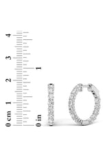 Load image into Gallery viewer, 3CTW Round Shaped Lab Grown Diamond Inside Out Hoop Earrings in 14K Gold (F/VS)
