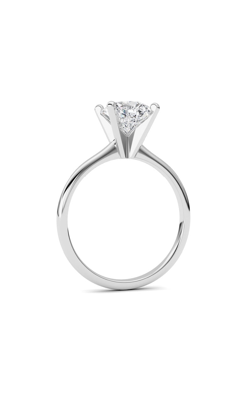 2CTW Pear Shaped Lab Grown Diamond Classic Solitaire Ring in 14K Gold (F/VS)