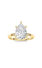 Load image into Gallery viewer, 2CTW Pear Shaped Lab Grown Diamond Classic Solitaire Ring in 14K Gold (F/VS)
