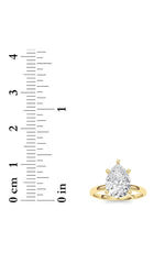 Load image into Gallery viewer, 2CTW Pear Shaped Lab Grown Diamond Classic Solitaire Ring in 14K Gold (F/VS)
