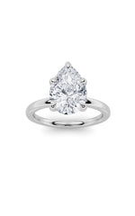 Load image into Gallery viewer, 3CTW Pear Shaped Lab Grown Diamond Classic Solitaire Ring in 14K Gold (F/VS)
