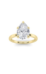 Load image into Gallery viewer, 3CTW Pear Shaped Lab Grown Diamond Classic Solitaire Ring in 14K Gold (F/VS)
