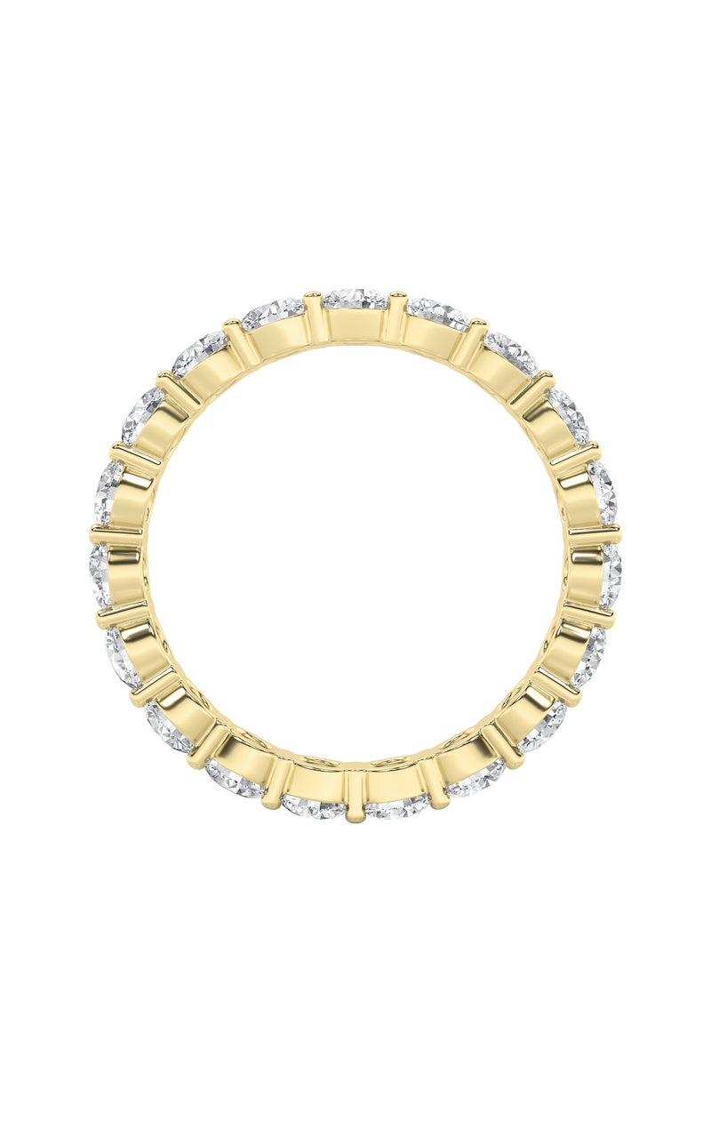2.75CTW Round Shaped Lab Grown Diamond Split Prong Eternity Ring in 14K Gold (F/VS)