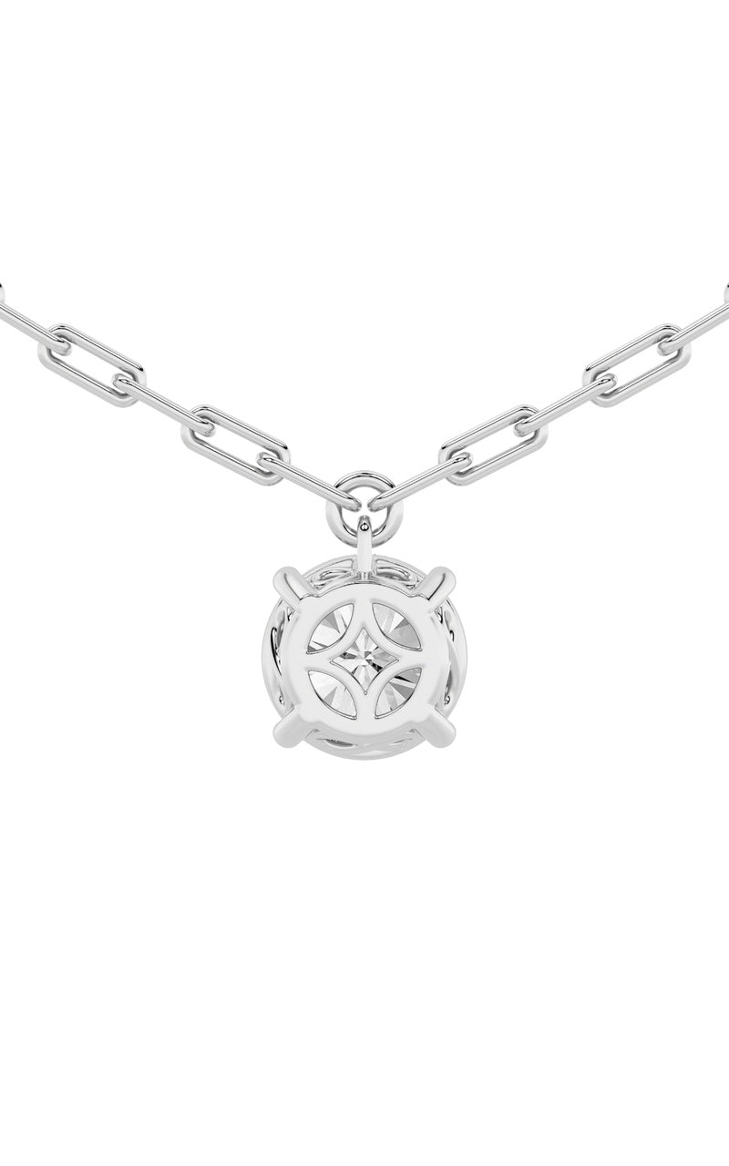 2CTW Round Shaped Lab Grown Diamond (F/VS) Strata Chic Collection Necklace in 14K Gold