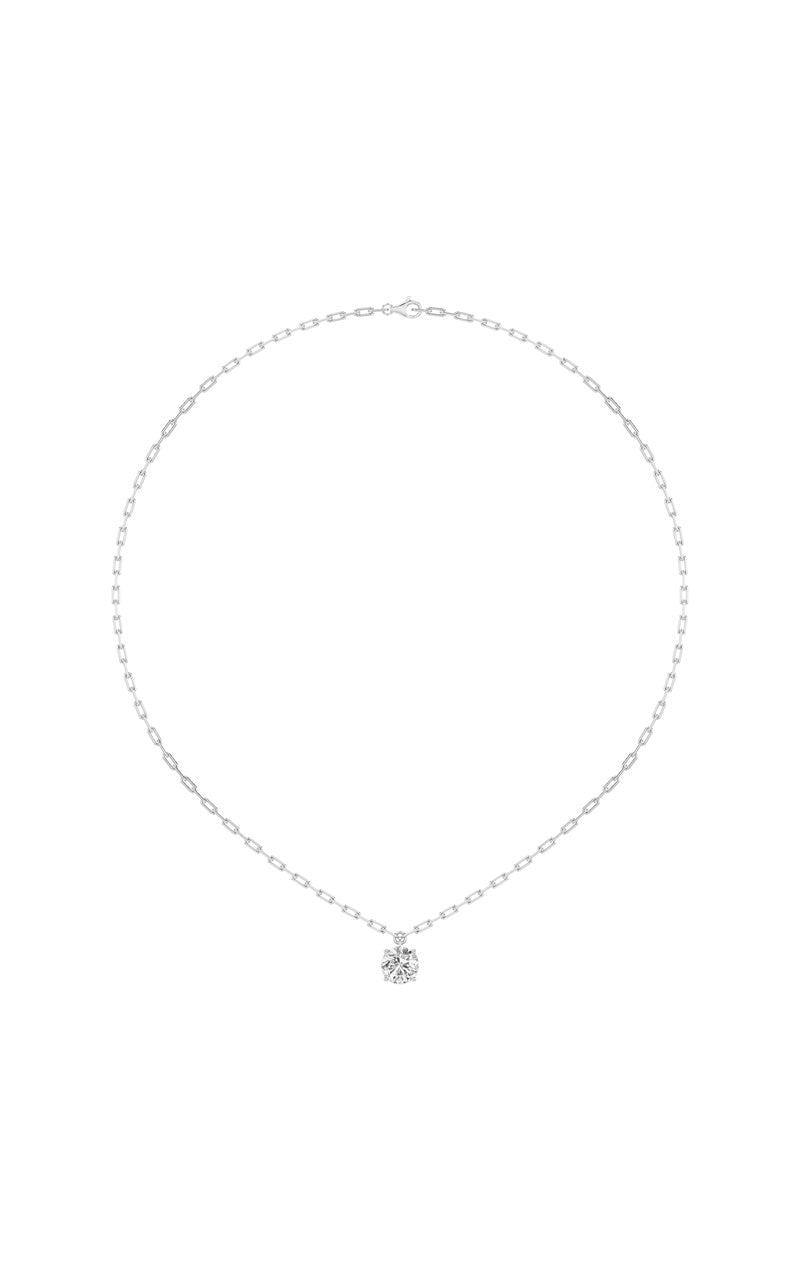 2CTW Round Shaped Lab Grown Diamond (F/VS) Strata Chic Collection Necklace in 14K Gold