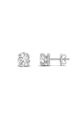 Load image into Gallery viewer, 2CTW Round Shaped Lab Grown Diamond (F/VS) Hidden Halo Stud Earrings in 14K Gold
