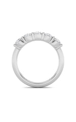 Load image into Gallery viewer, 3CTW Round Shaped Lab Grown Diamond (F/VS) Five Stone Band Ring in 14K White Gold
