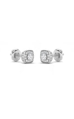 Load image into Gallery viewer, 2CTW Round Shaped Lab Grown Diamond (F/VS) Halo Stud Earrings in 14K Gold

