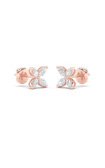Load image into Gallery viewer, 1.5CTW Marquise Shaped Lab Grown Diamond (G/VS) Flower Earrings in 14K Gold

