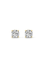 Load image into Gallery viewer, 4CTW Round Shaped Lab Grown Diamond (G/VS) Stud Earrings in 14K White Gold
