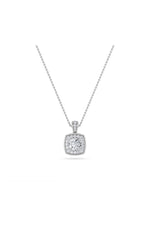 Load image into Gallery viewer, 0.75CTW Round Shaped Lab Grown Diamond (F/VS) Halo Pendant in 14K Gold
