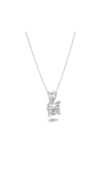 Load image into Gallery viewer, 2CTW Princess Shaped Lab Grown Diamond (F/VS) Split Bale Solitaire Pendant in 14K Gold
