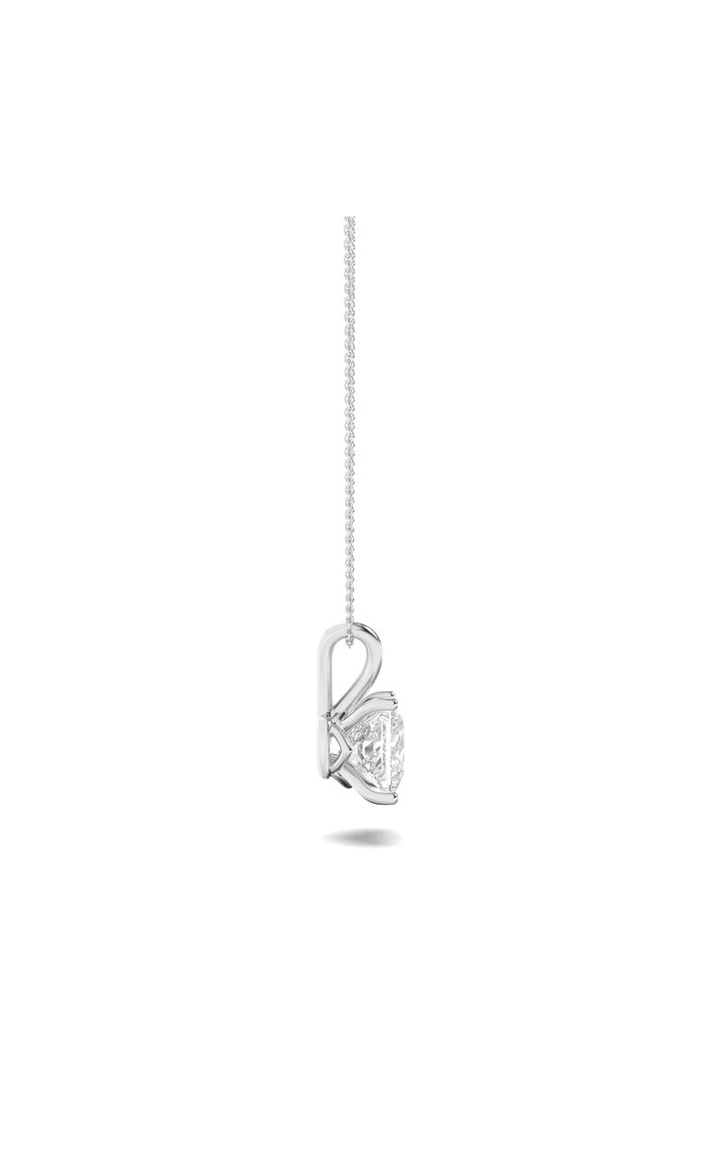 2CTW Princess Shaped Lab Grown Diamond (F/VS) Split Bale Solitaire Pendant in 14K Gold