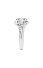 Load image into Gallery viewer, 2CTW Oval Shaped Lab Grown Diamond (G/VS) Swirl Shank Accented Engagement Ring in 14K Gold
