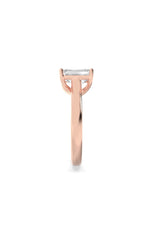 Load image into Gallery viewer, 2CTW Emerald Shaped Lab Grown Diamond (F/VS) Plain Cathedral Trellis Shank Solitaire Engagement Ring in 14K Gold
