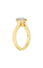 Load image into Gallery viewer, 2CTW Round Shaped Lab Grown Diamond (F/VS) Plain Cathedral Trellis Shank Solitaire Engagement Ring in 14K Gold
