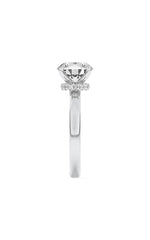 Load image into Gallery viewer, 1CTW Round Shaped Lab Grown Diamond (F/VS) Hidden Halo Plain Shank Engagement Ring in 14K Gold
