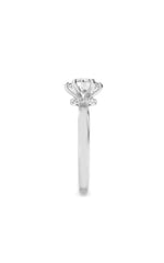 Load image into Gallery viewer, 1CTW Round Shaped Lab Grown Diamond (F/VS) Hidden Halo Plain Shank Engagement Ring in 14K Gold
