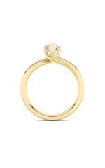Load image into Gallery viewer, 1CTW Pear Shaped Lab Grown Diamond (F/VS) Bypass Shank Engagement Ring in 14K Gold
