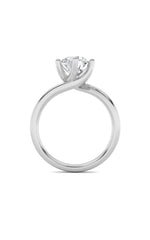 Load image into Gallery viewer, 2CTW Round Shaped Lab Grown Diamond (F/VS) Bypass Shank Engagement Ring in 14K Gold
