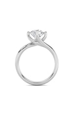 Load image into Gallery viewer, 2CTW Round Shaped Lab Grown Diamond (F/VS) Bypass Shank Engagement Ring in 14K Gold
