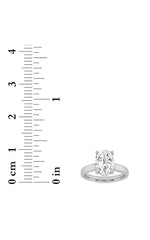 Load image into Gallery viewer, 2CTW Oval Shaped Lab Grown Diamond (F/VS) Hidden Halo Cathedral Shank Engagement Ring in 14K Gold

