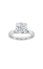 Load image into Gallery viewer, 2CTW Round Shaped Lab Grown Diamond (F/VS) Hidden Halo Petite Shank Ring in 14K Gold
