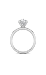 Load image into Gallery viewer, 2CTW Round Shaped Lab Grown Diamond (F/VS) Hidden Halo Petite Shank Ring in 14K Gold
