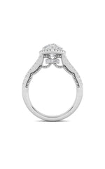 Load image into Gallery viewer, 2CTW Pear Shaped Lab Grown Diamond (F/VS) Split Shank Accented Ring in 14K Gold
