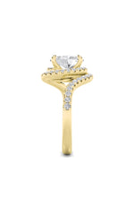 Load image into Gallery viewer, 2CTW Oval Shaped Lab Grown Diamond (F/VS) Swirl Accented Engagement Ring in 14K Gold
