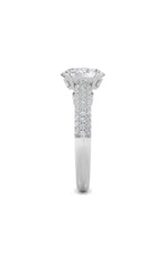 Load image into Gallery viewer, 1.5CTW Oval Shaped Lab Grown Diamond (F/VS) Hidden Halo Accented Engagement Ring in 14K Gold
