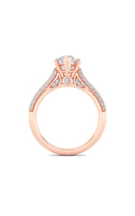 Load image into Gallery viewer, 1.5CTW Pear Shaped Lab Grown Diamond (F/VS) Hidden Halo Accented Engagement Ring in 14K Gold
