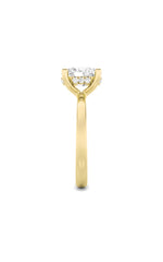 Load image into Gallery viewer, 2CTW Oval Shaped Lab Grown Diamond (F/VS) Hidden Halo Petite Shank Ring in 14K Gold

