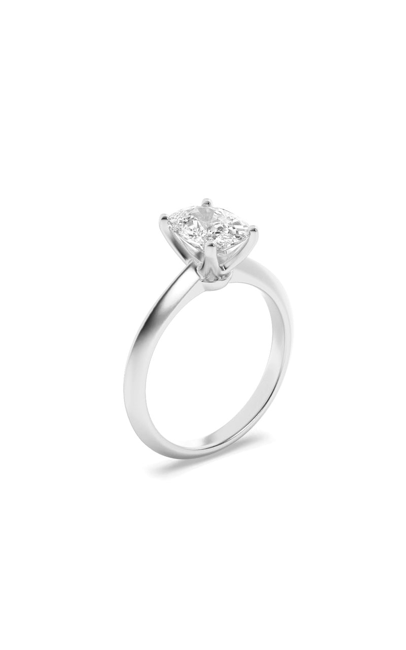1CTW Elongated Cushion Shaped Lab Grown Diamond (F/VS) Knife Edge Shank Solitaire Engagement Ring in 14K Gold