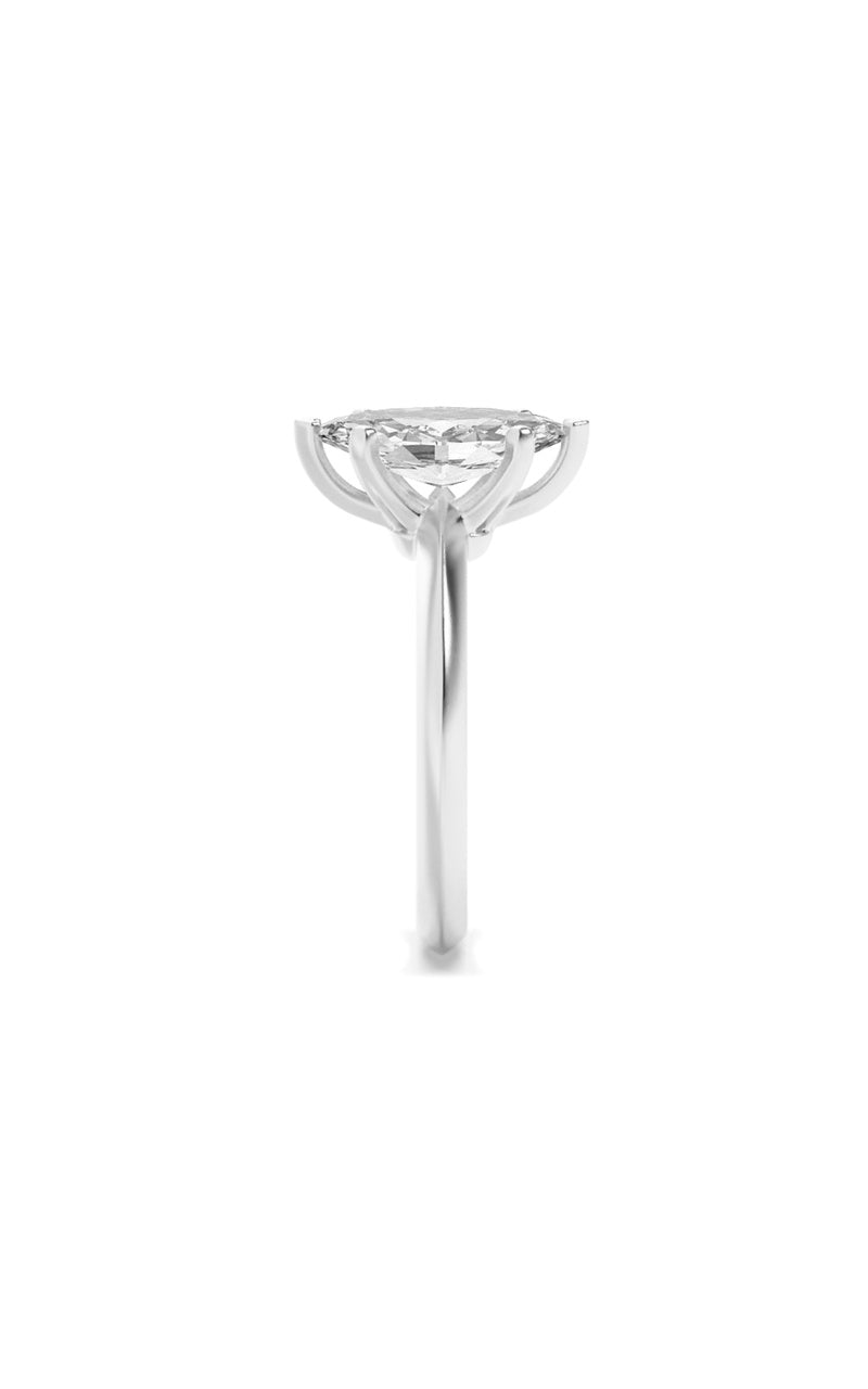 1CTW Marquise Shaped Lab Grown Diamond (F/VS) Knife Edge Shank Solitaire Engagement Ring in 14K Gold