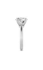 Load image into Gallery viewer, 1CTW Oval Shaped Lab Grown Diamond (F/VS) Knife Edge Shank Solitaire Engagement Ring in 14K Gold
