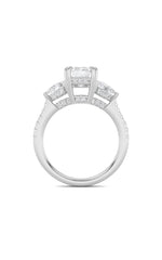 Load image into Gallery viewer, 3CTW Emerald Shaped Lab Grown Diamond (G/VS) Ring in 14K White Gold
