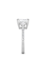 Load image into Gallery viewer, 3CTW Emerald Shaped Lab Grown Diamond (G/VS) Ring in 14K White Gold
