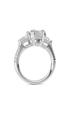 Load image into Gallery viewer, 3CTW Emerald Shaped Lab Grown Diamond (G/VS) Ring in 14K White Gold
