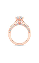Load image into Gallery viewer, 1.25CTW Oval Shaped Lab Grown Diamond (F/VS) Tulip Motif Accented Engagement Ring in 14K Gold
