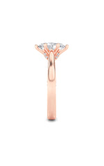Load image into Gallery viewer, 1.25CTW Oval Shaped Lab Grown Diamond (F/VS) Tulip Motif Accented Engagement Ring in 14K Gold

