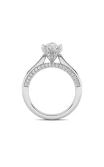 Load image into Gallery viewer, 1.25CTW Pear Shaped Lab Grown Diamond (F/VS) Tulip Motif Accented Engagement Ring in 14K Gold
