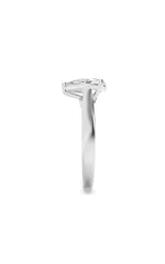 Load image into Gallery viewer, 2CTW Pear Shaped Lab Grown Diamond (F/VS) Accented Bridge Shank Engagement Ring in 14K Gold
