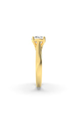 Load image into Gallery viewer, 2CTW Round Shaped Lab Grown Diamond (F/VS) Accented Bridge Shank Engagement Ring in 14K Gold
