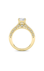 Load image into Gallery viewer, 2CTW Radiant Shaped Lab Grown Diamond (F/VS) Split Shank Accented Engagement Ring in 14K Gold
