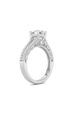 Load image into Gallery viewer, 2CTW Round Shaped Lab Grown Diamond (F/VS) Split Shank Accented Engagement Ring in 14K Gold
