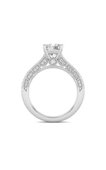 Load image into Gallery viewer, 2CTW Round Shaped Lab Grown Diamond (F/VS) Split Shank Accented Engagement Ring in 14K Gold
