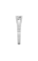 Load image into Gallery viewer, 2CTW Round Shaped Lab Grown Diamond (F/VS) Split Shank Accented Engagement Ring in 14K Gold
